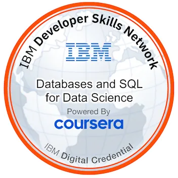 Databases and SQL for Data Science with Python badge